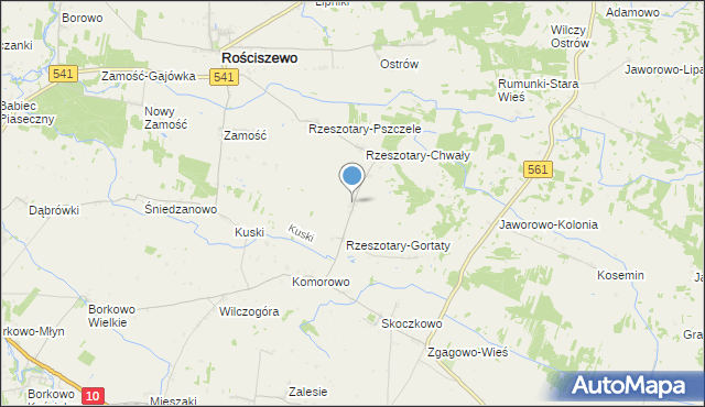 mapa Rzeszotary-Stara Wieś, Rzeszotary-Stara Wieś na mapie Targeo